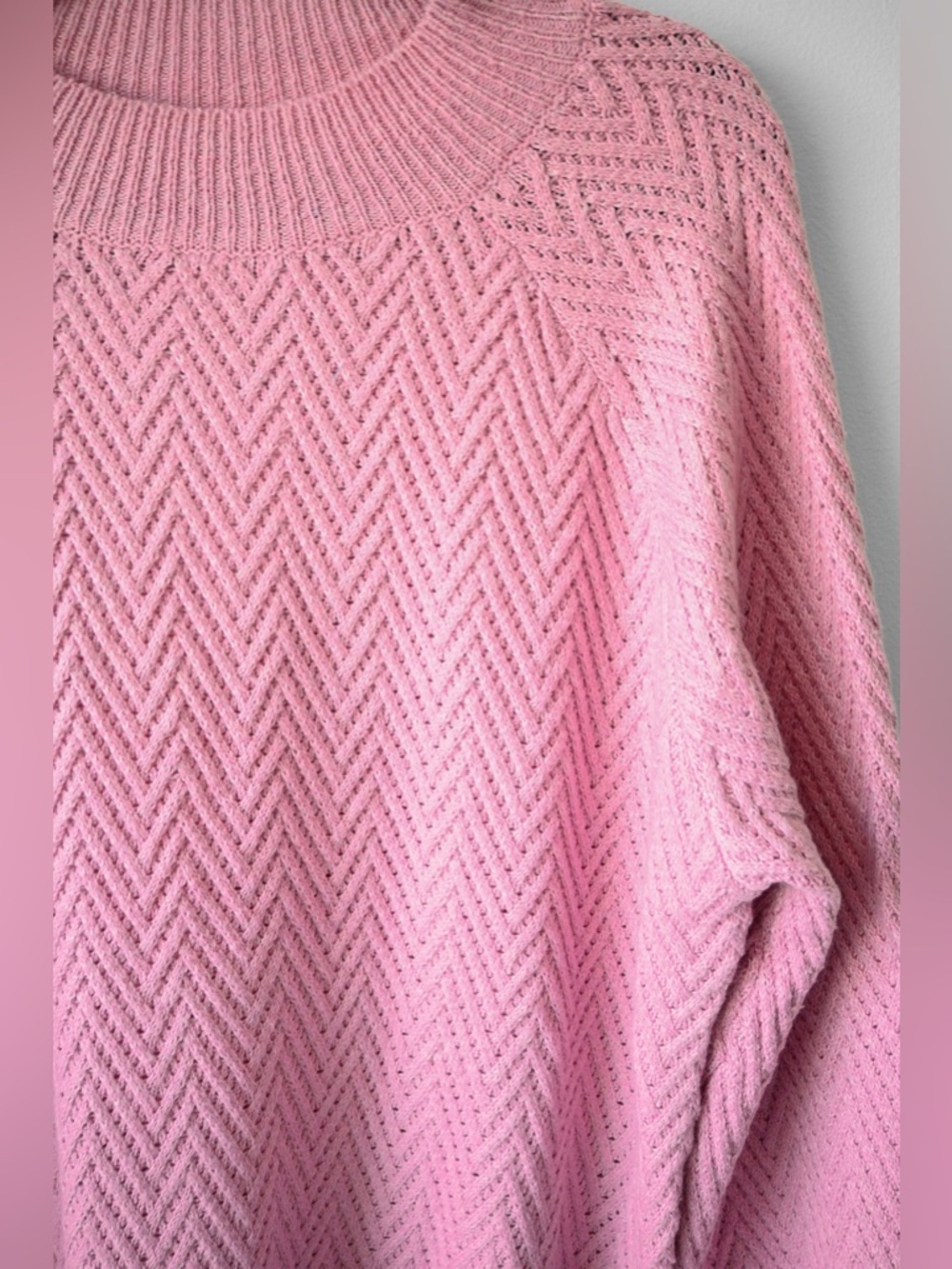 Pink Clover Chevron Pink Sweater, New Without Tags - Picture 2 of 6